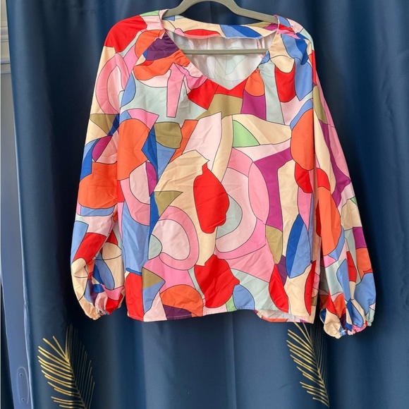 Colorful Abstract Women's Top - Picture 1 of 2